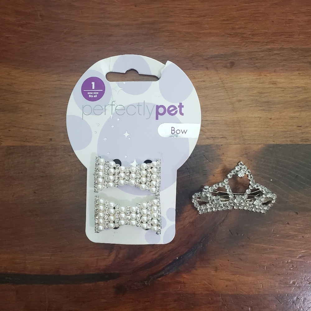 New Beautiful Dog Grooming Barrettes Hair Bows